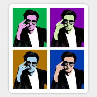 Sebastian Stan Andy Warhol Squared Sticker